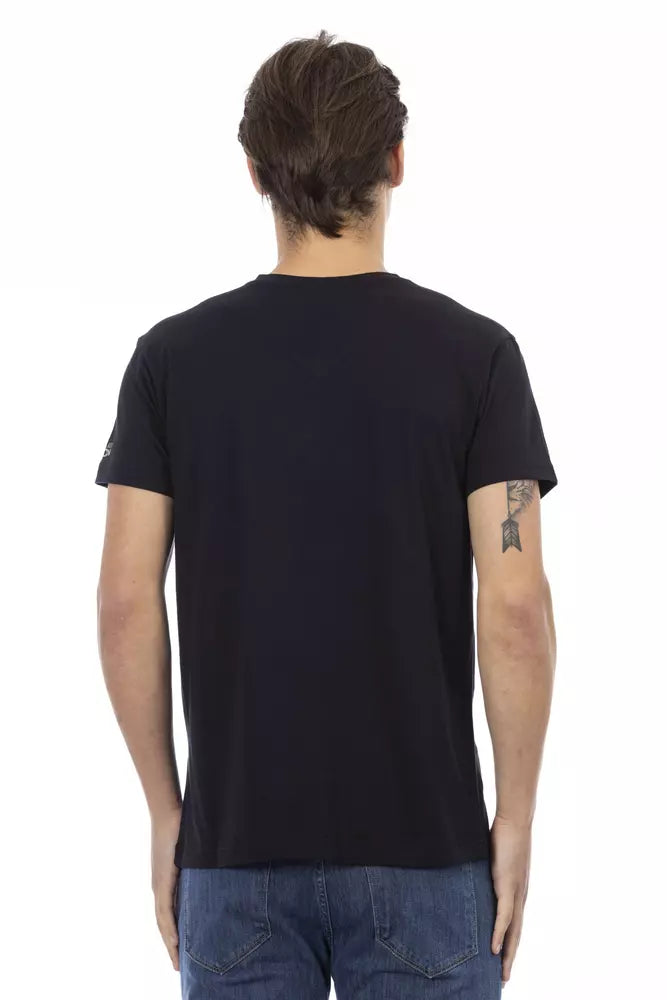 Trussardi Action Black Cotton T-Shirt