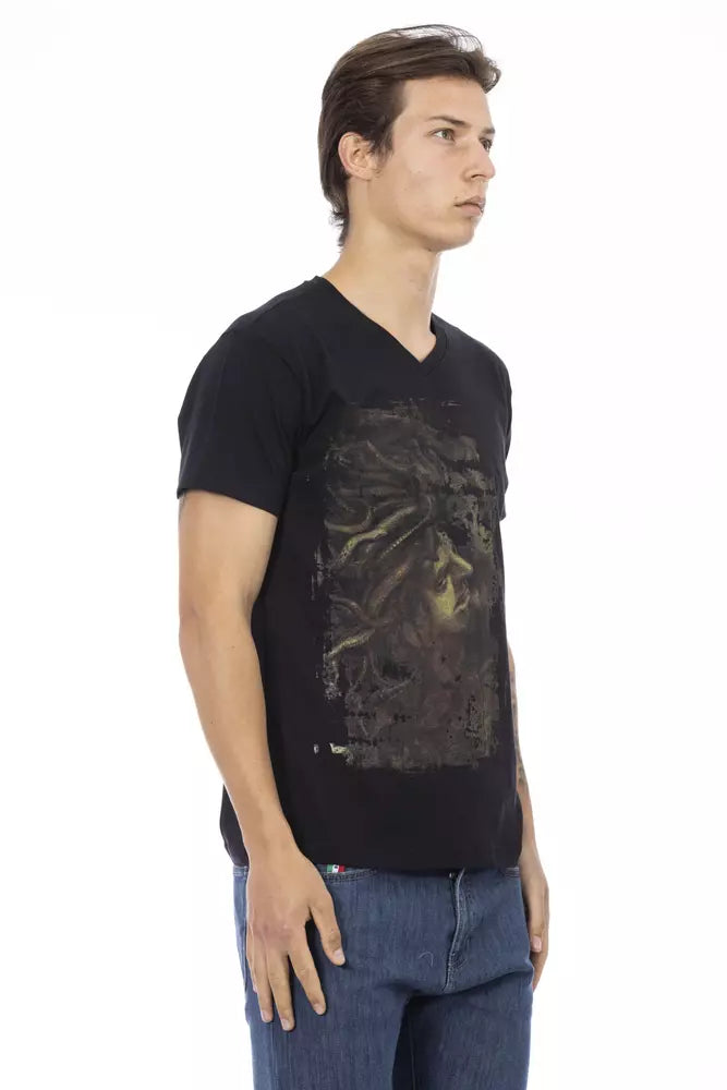 Trussardi Action Black Cotton Men's T-Shirt | Regal Royce