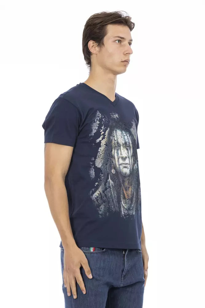 Trussardi Action Blue Cotton T-Shirt