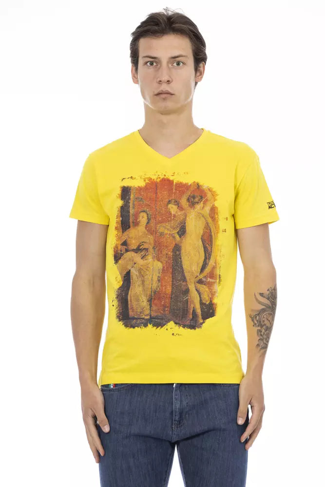Trussardi Action Yellow Cotton T-Shirt