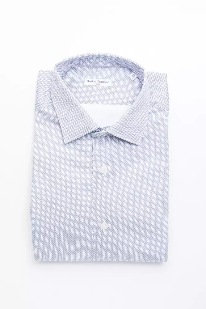 Robert Friedman Light Blue Cotton Men Shirt | Regal Royce