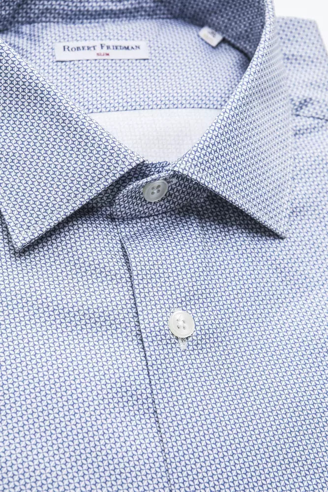 Robert Friedman Light Blue Cotton Men Shirt | Regal Royce