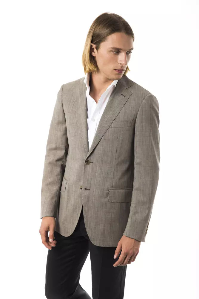 Uominitaliani Gray Wool Mens Blazer | Regal Royce