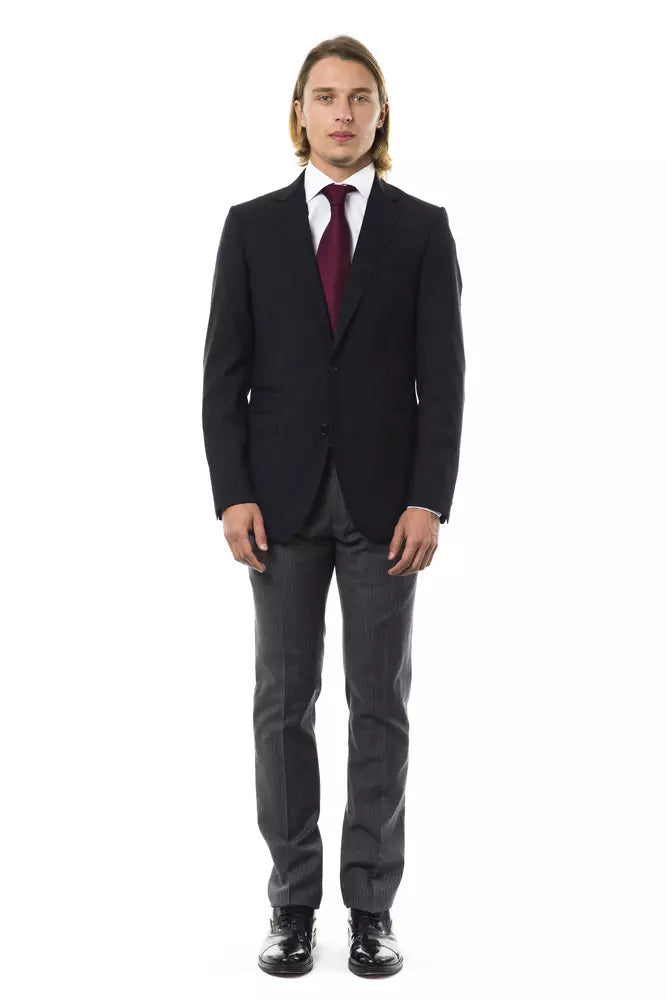 Uominitaliani Black Wool Men's Blazer | Regal Royce