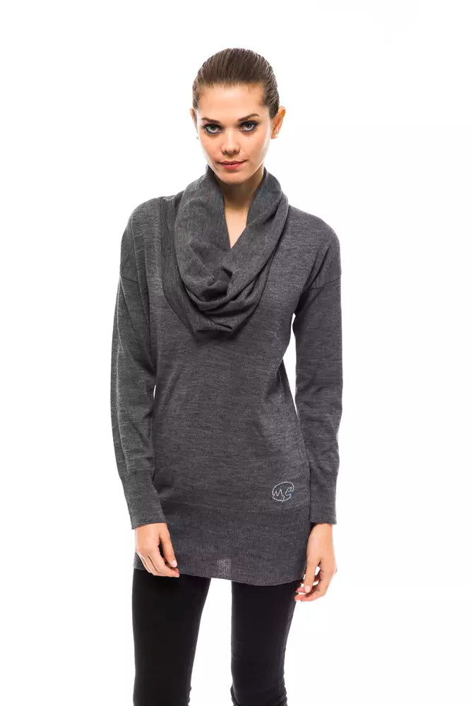 Montana Blu Gray Wool Women Sweater | Regal Royce