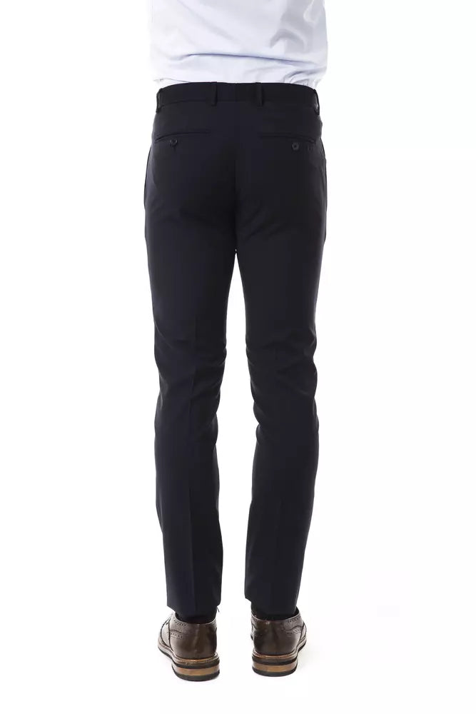 Uominitaliani Gray Wool Men's Suit Pant | Regal Royce