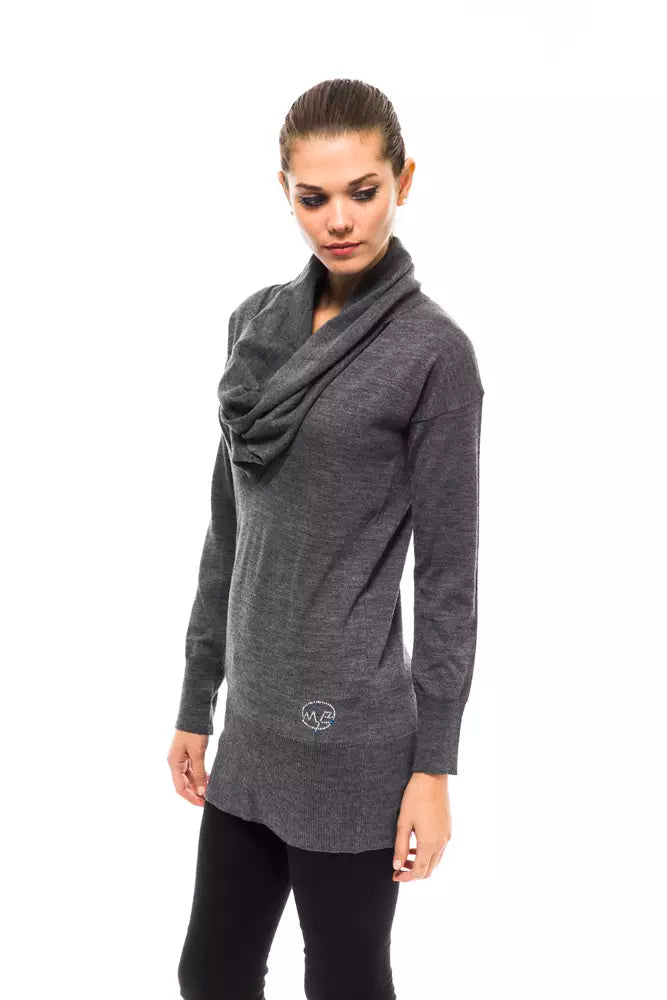 Montana Blu Gray Wool Women Sweater | Regal Royce