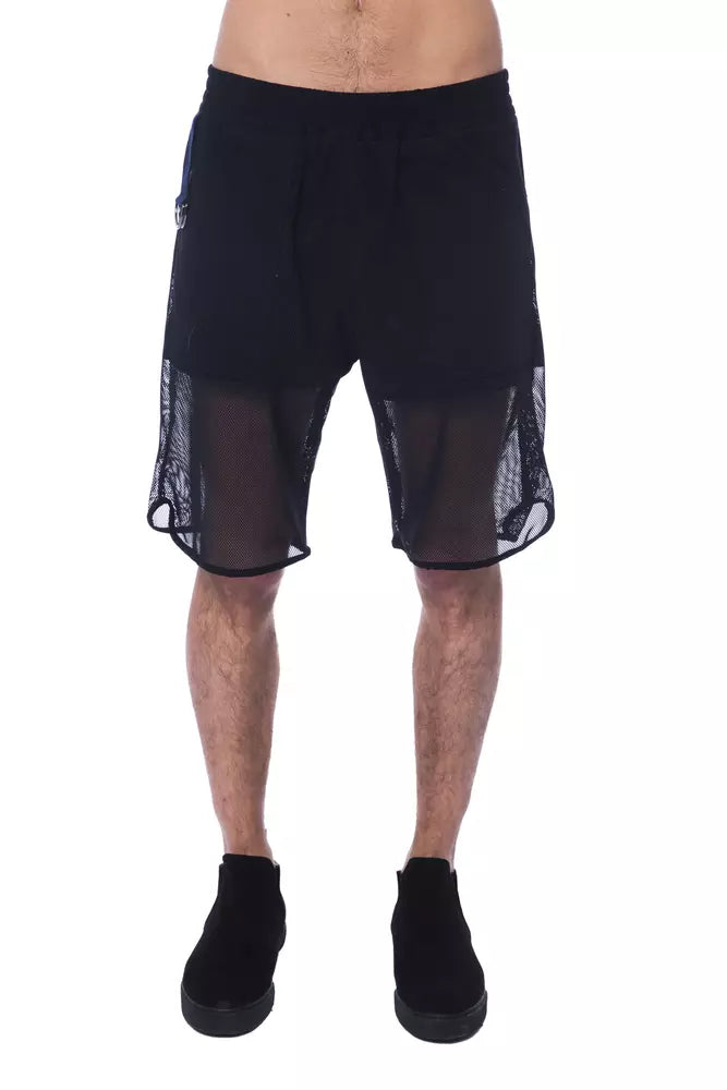 Nicolo Tonetto Black Polyester Men Short | Regal Royce