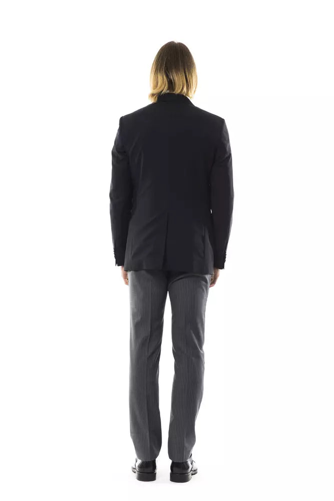 Uominitaliani Black Wool Men's Blazer | Regal Royce