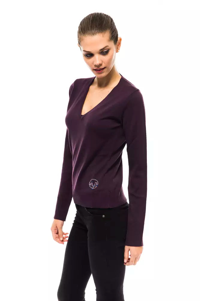Montana Blu Purple Wool Women Sweater | Regal Royce