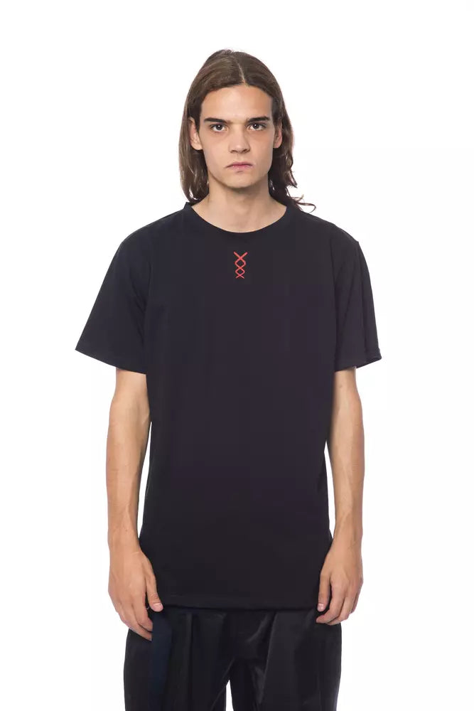 Nicolo Tonetto Black Cotton Men T-Shirt | Regal Royce