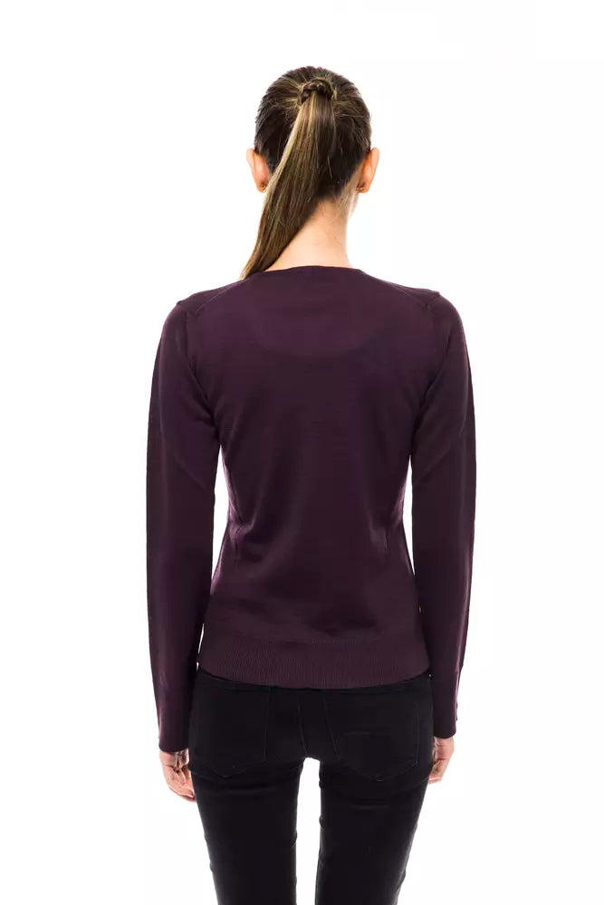 Montana Blu Purple Wool Women Sweater | Regal Royce