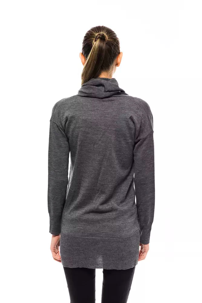 Montana Blu Gray Wool Women Sweater | Regal Royce
