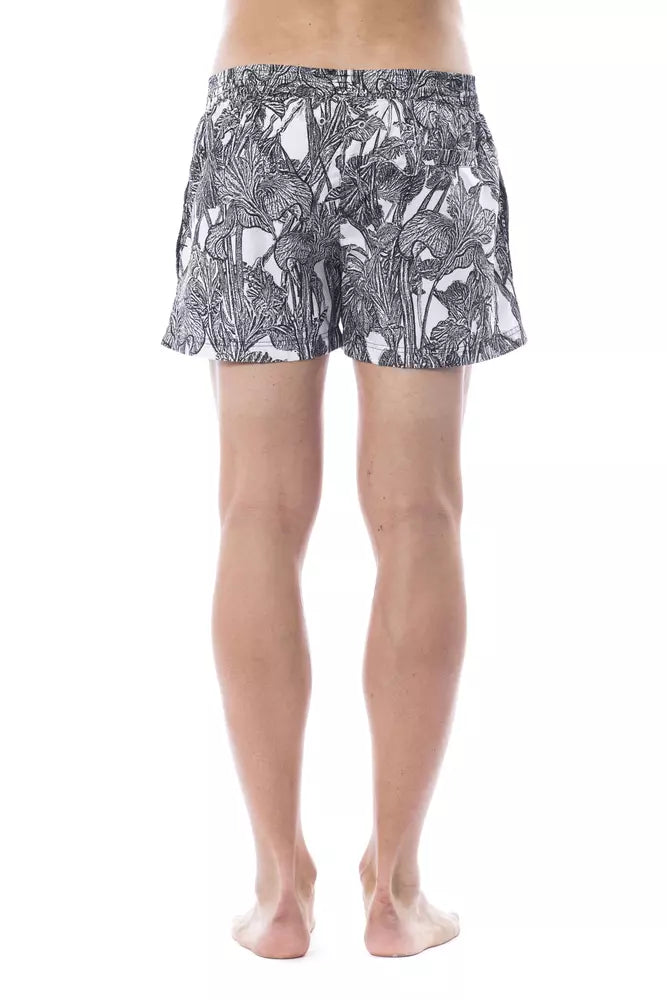 Roberto Cavalli Sport Black Polyester Men Swimwear | Regal Royce