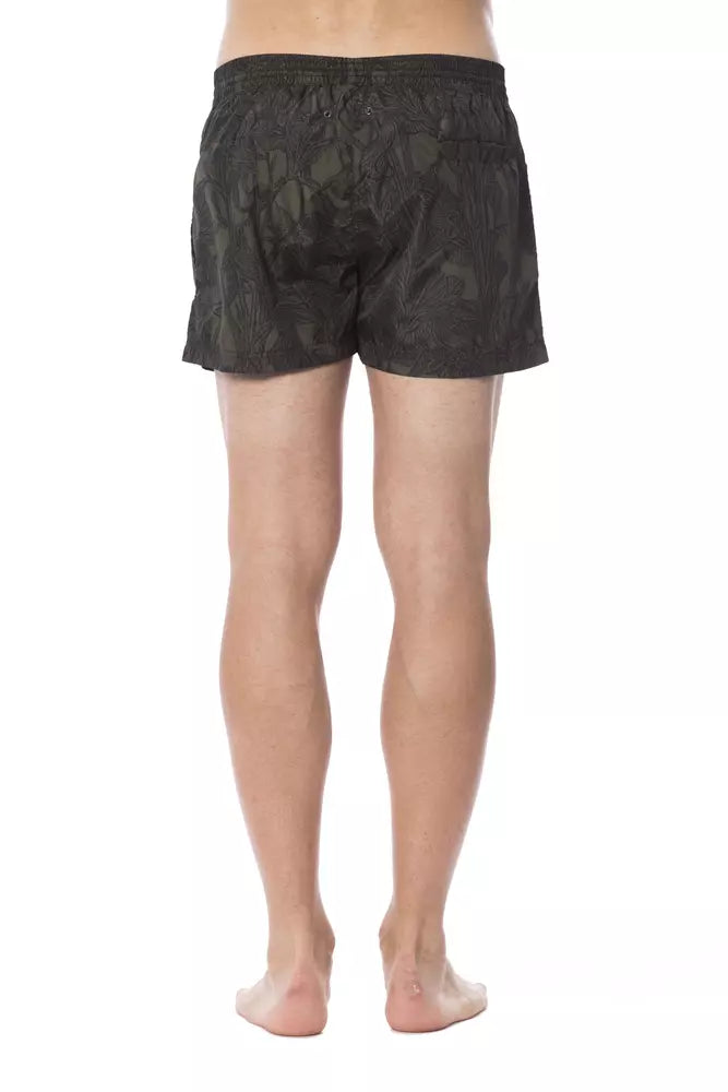 Roberto Cavalli Sport Army Polyester Men's Swimwear | Regal Royce