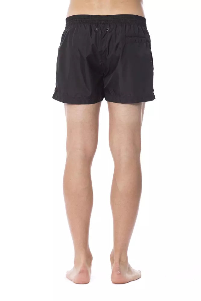 Roberto Cavalli Sport Black Polyester Men's Swimshorts | Regal Royce
