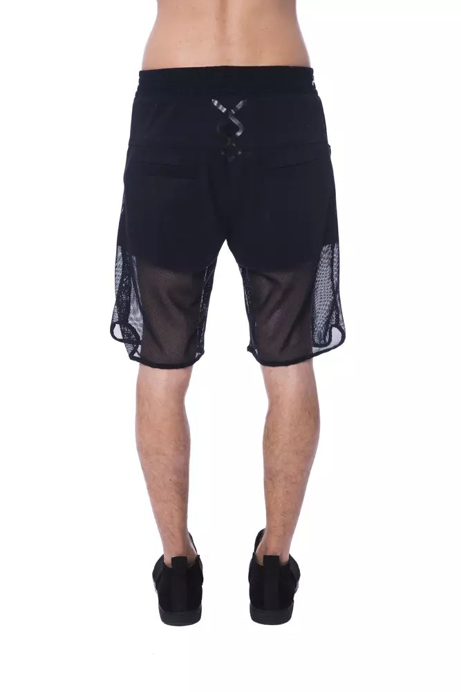 Nicolo Tonetto Black Polyester Men Short | Regal Royce