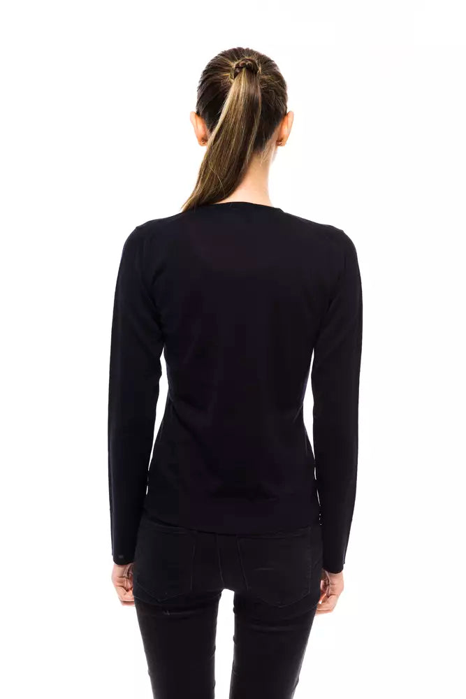 Montana Blu Blue Wool Women Sweater | Regal Royce