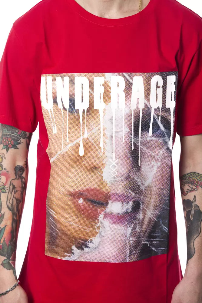 Nicolo Tonetto Red Cotton T-Shirt