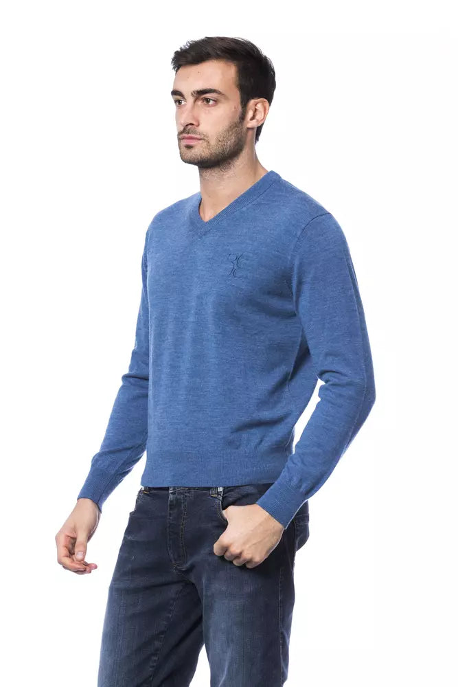 Billionaire Italian Couture Blue Merino Wool Sweater | Regal Royce