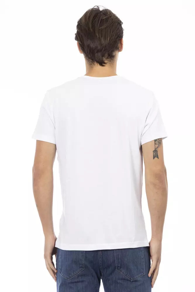 Trussardi Action White Cotton Men's T-Shirt | Regal Royce
