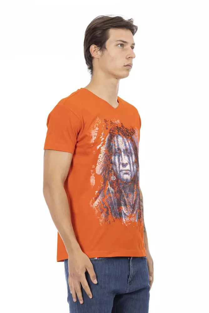 Trussardi Action Orange Cotton Men's T-Shirt | Regal Royce