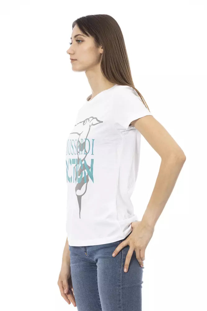Trussardi Action White Cotton T-Shirt | Regal Royce