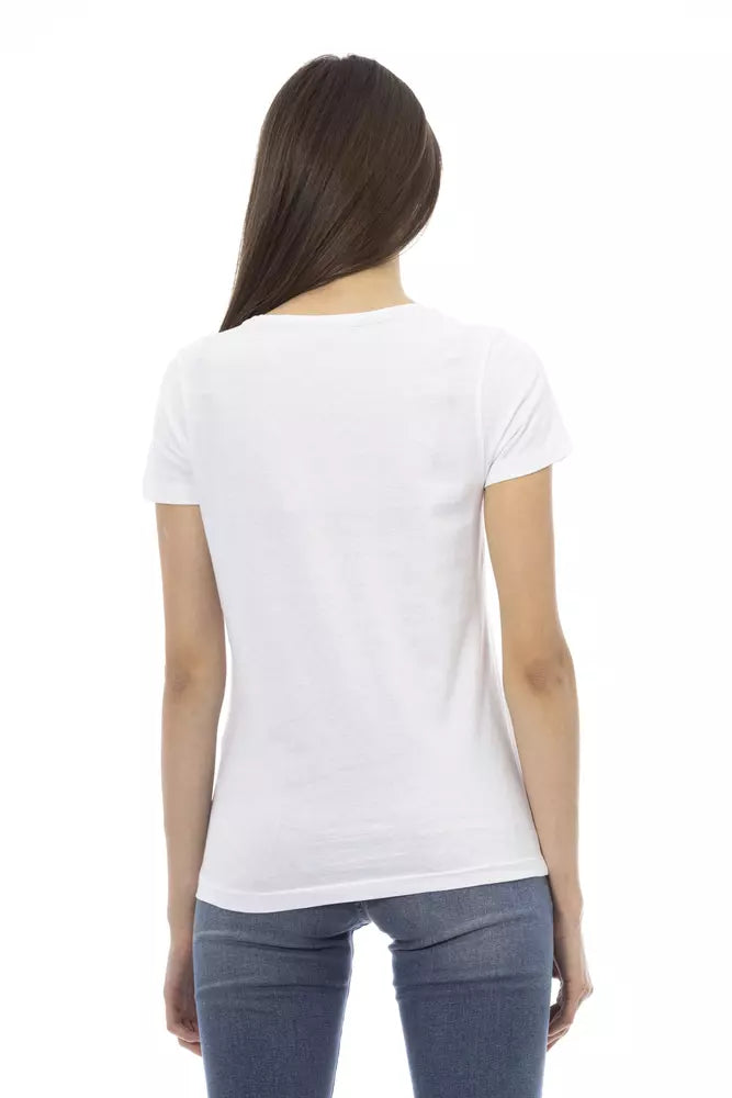 Trussardi Action White Cotton Tops & T-Shirt | Regal Royce