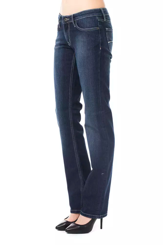 Ungaro Fever Blue Cotton Women Jeans | Regal Royce