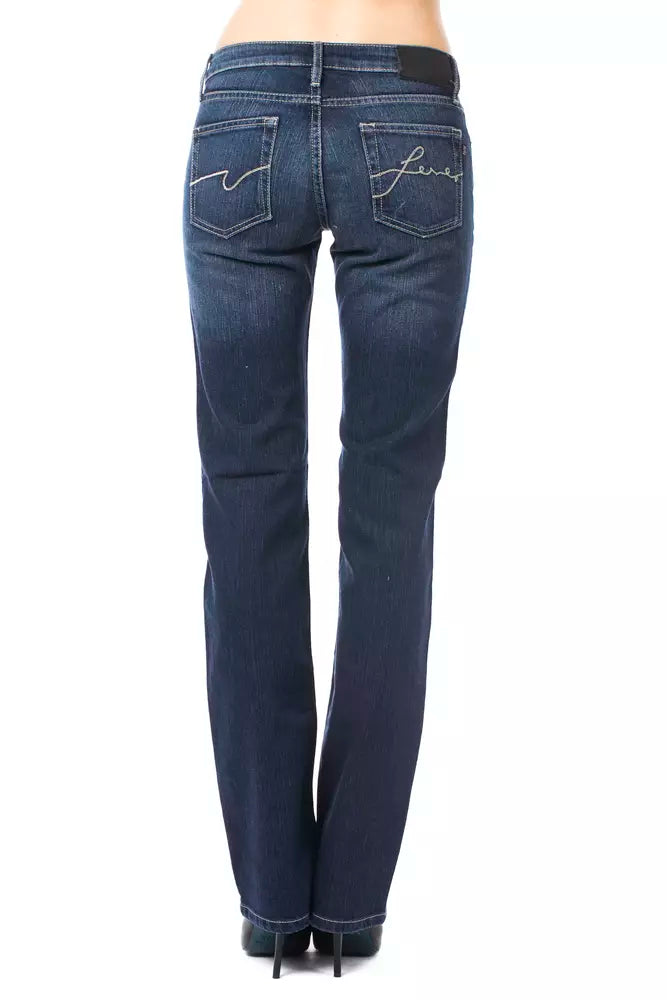 Ungaro Fever Blue Cotton Women Jeans | Regal Royce