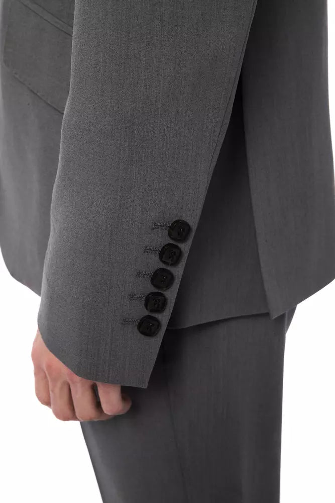Billionaire Italian Couture Gray Wool Men's Blazer | Regal Royce
