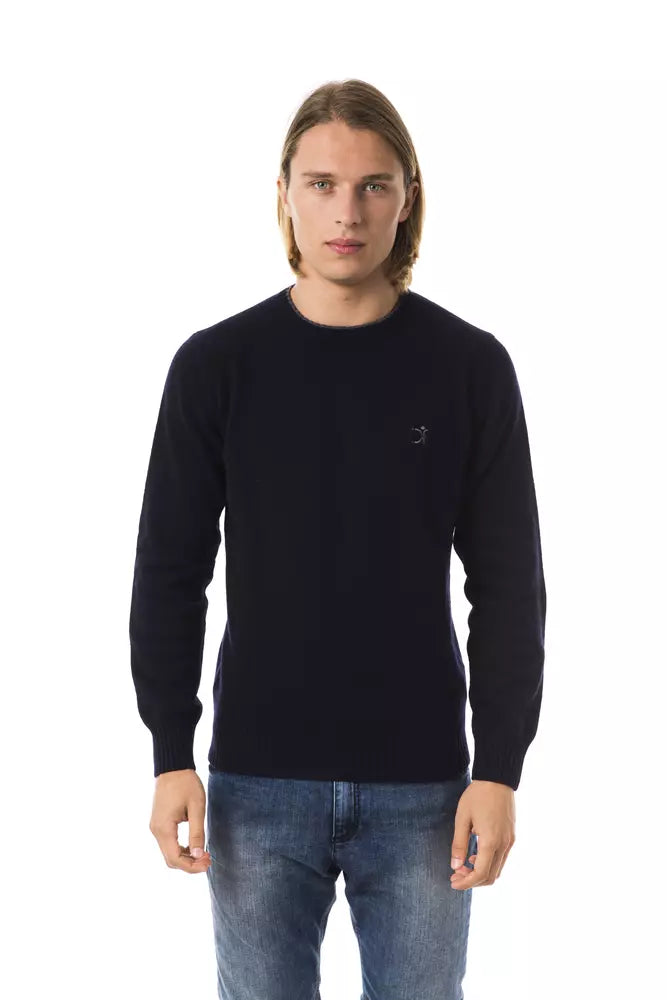 Uominitaliani Blue Wool Men Sweater | Regal Royce