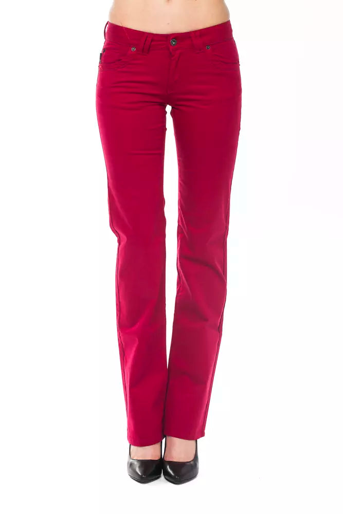 Ungaro Fever Red Cotton Women's Pants | Regal Royce