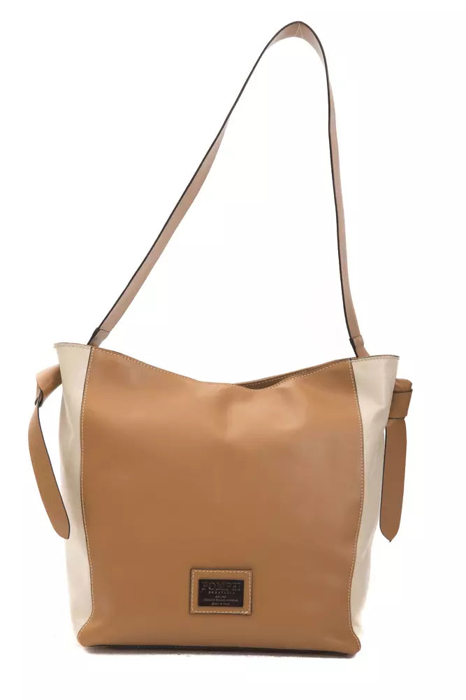 Pompei Donatella Brown Leather Shoulder Bag | Regal Royce