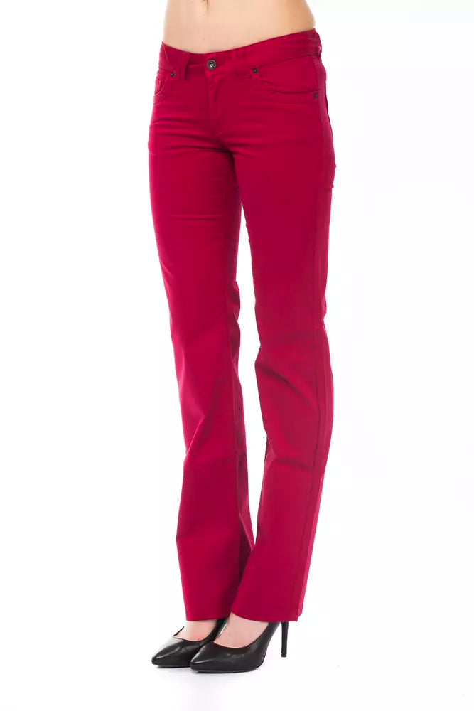 Ungaro Fever Red Cotton Women's Pants | Regal Royce