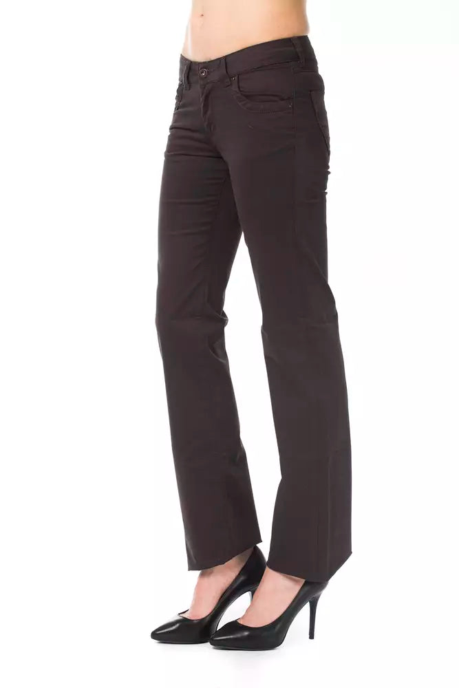 Ungaro Fever Brown Cotton Women's Pants | Regal Royce