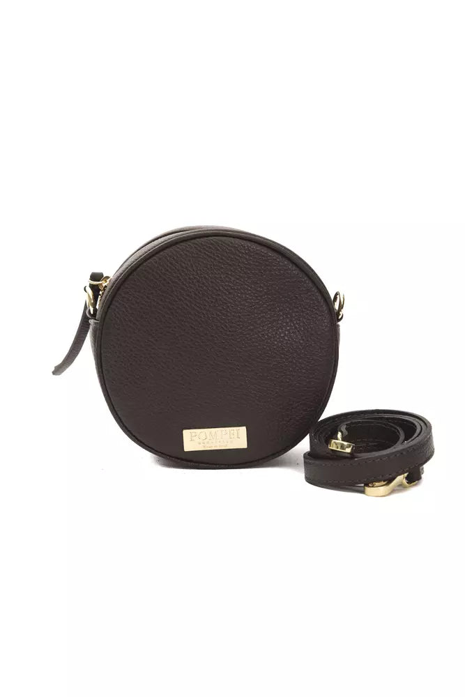 Pompei Donatella Brown Leather Women Crossbody Bag | Regal Royce