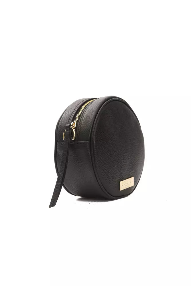 Pompei Donatella Black Leather Women Crossbody Bag | Regal Royce