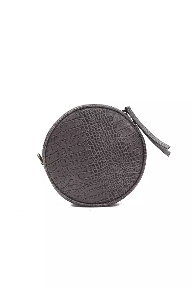 Pompei Donatella Gray Leather Women Crossbody Bag | Regal Royce