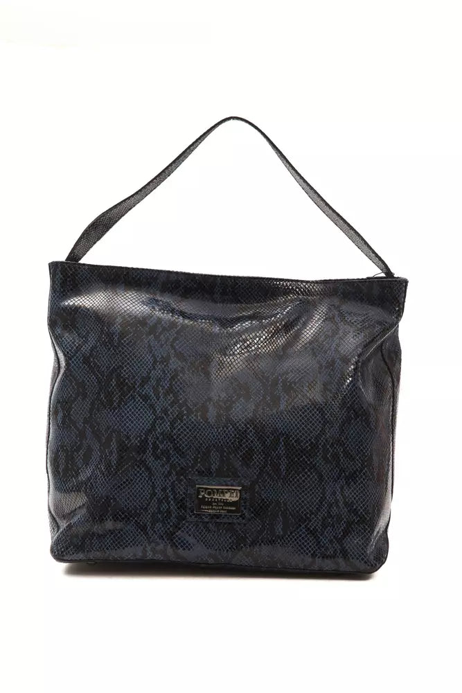 Pompei Donatella Blue Leather Women Shoulder Bag | Regal Royce