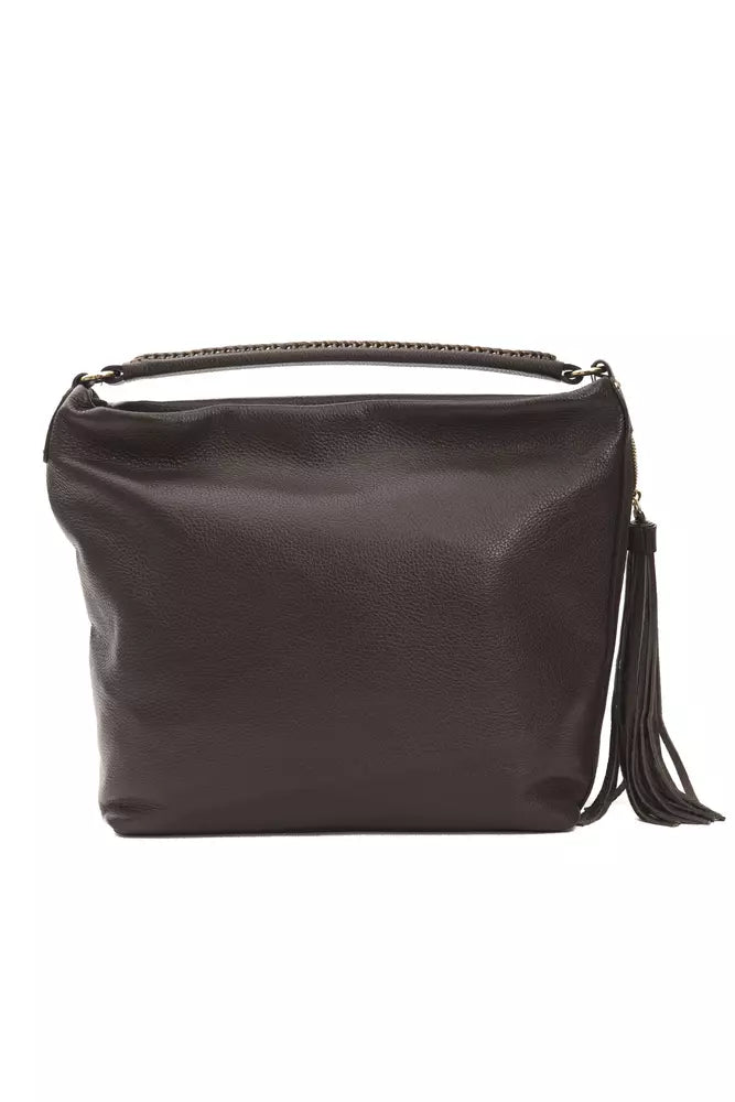 Pompei Donatella Brown Leather Women Shoulder Bag | Regal Royce