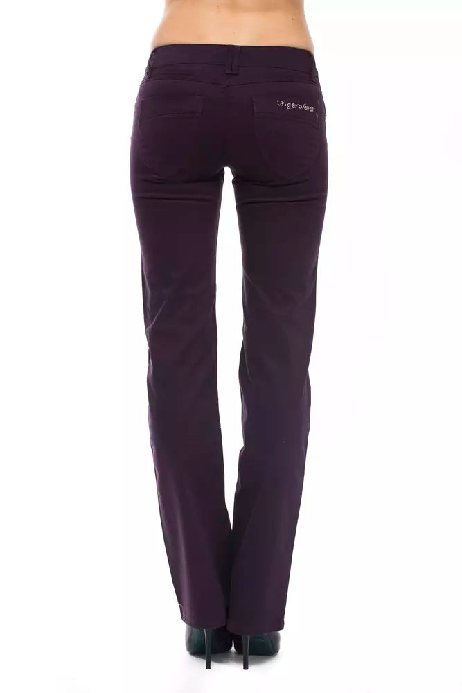 Ungaro Fever Purple Cotton Women Jeans | Regal Royce