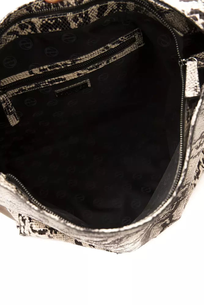 Pompei Donatella Gray Leather Women Shoulder Bag | Regal Royce