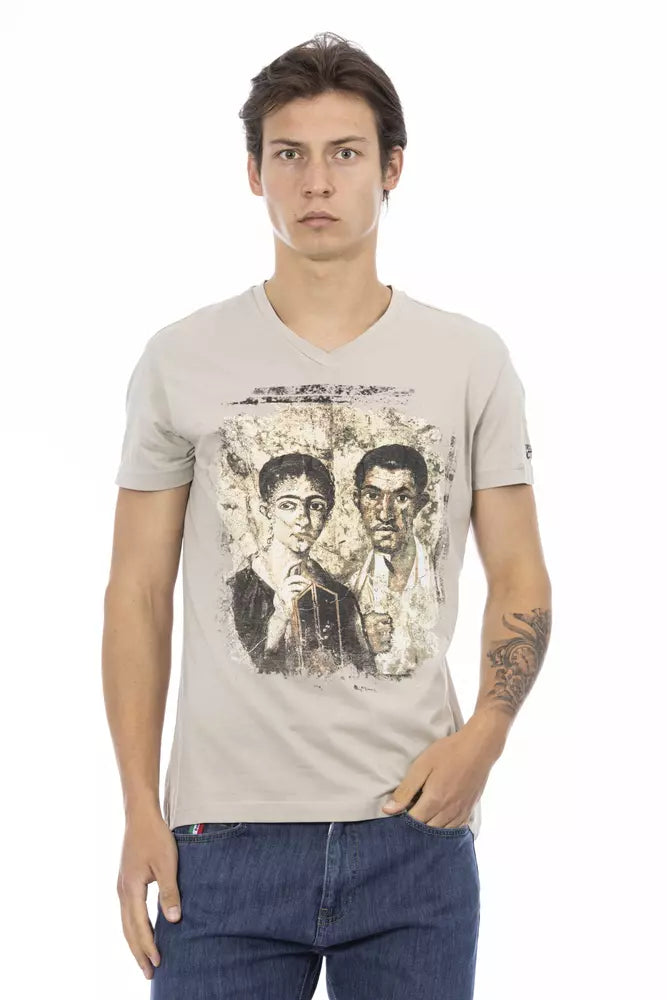 Trussardi Action Beige Cotton T-Shirt