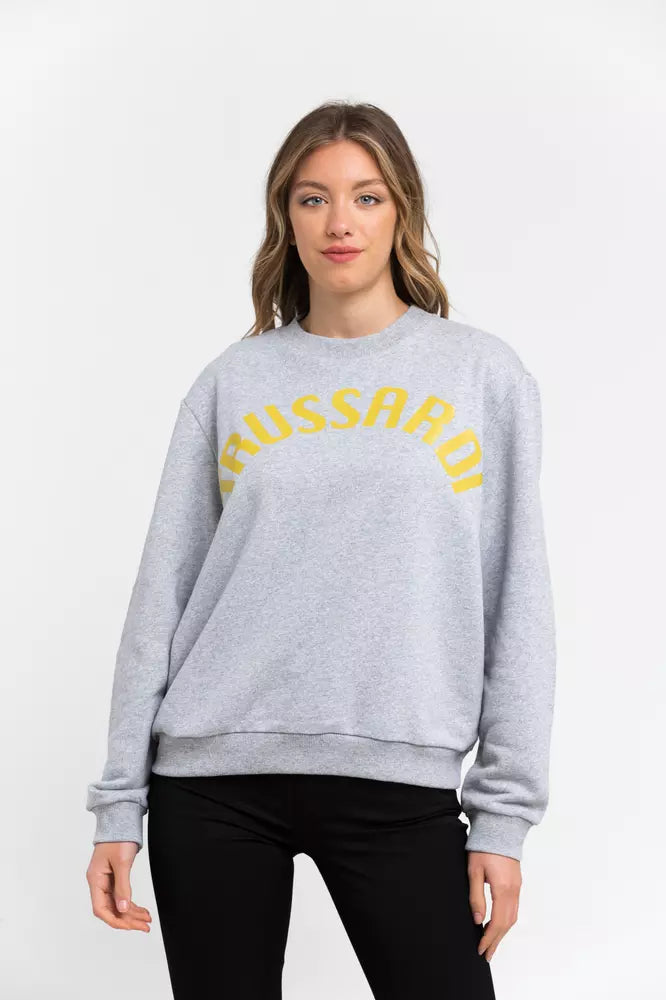 Trussardi Gray Cotton Women Sweatshirt | Regal Royce