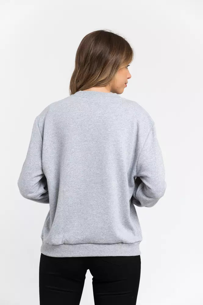 Trussardi Gray Cotton Women Sweatshirt | Regal Royce