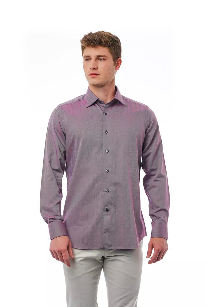Bagutta Burgundy Cotton Men Shirt | Regal Royce