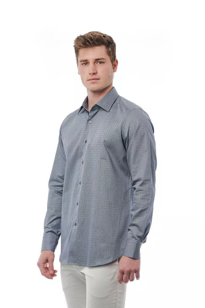 Bagutta Black Cotton Men Shirt | Regal Royce