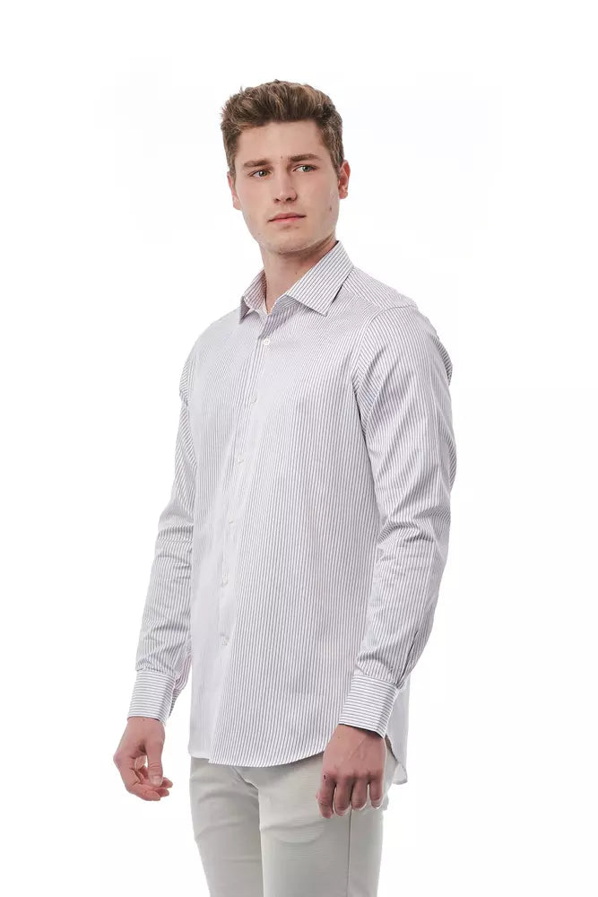 Bagutta White Cotton Men Shirt | Regal Royce