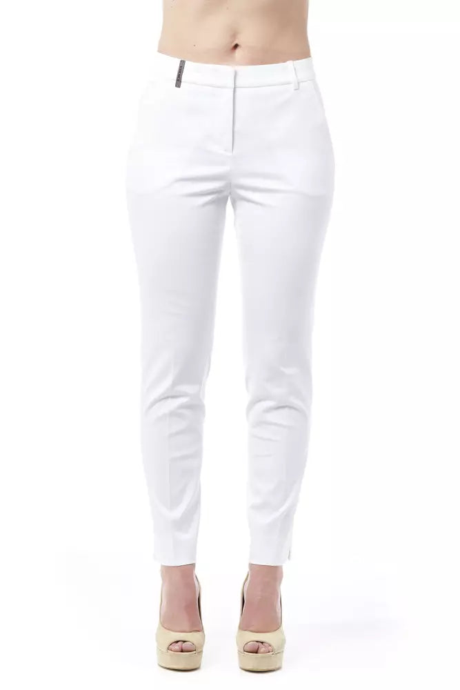 Peserico White Cotton Jeans & Pants | Regal Royce